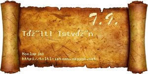 Töltl István névjegykártya